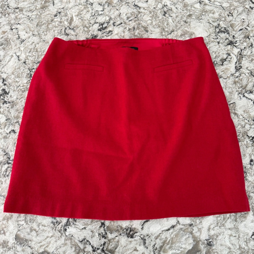 NEW Talbots Women's Petite Red Short Skirt Career Preppy Lined‎ Size 20 WP
